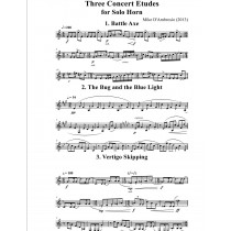 Three Concert Etudes for Solo Horn by Mike D'Ambrosio (2013)